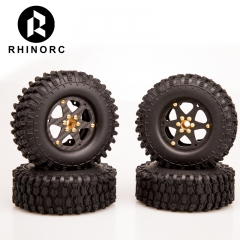 4Sets RhinoRC 3043 Tires mounted 2.2 Inch Wheel Rim for 1/10 RC Crawler Car Axial SCX10 TRX4 TRX-6
