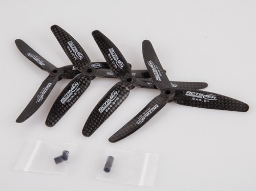 Rctimer Carbon Fiber 5x3" 3-Blade CW CCW Propeller (2pair/bag)