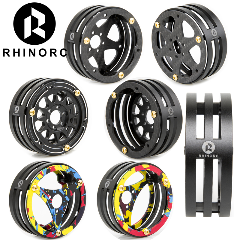 4 Pz 64x30mm In Fibra di Carbonio Ruote Cerchio per RC Competizione Crawler MOA RC4WD Bully 2 XR10 RS10 Motor On Axle 2.2 Pneumatici (A