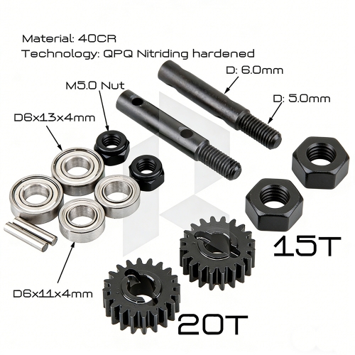 2Paris 40CR Steel OverDriver Hardened Portal Gears 15T/20T