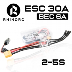 RhinoESC Customized Mini ESC 30A BEC 6A / 2-5S Input